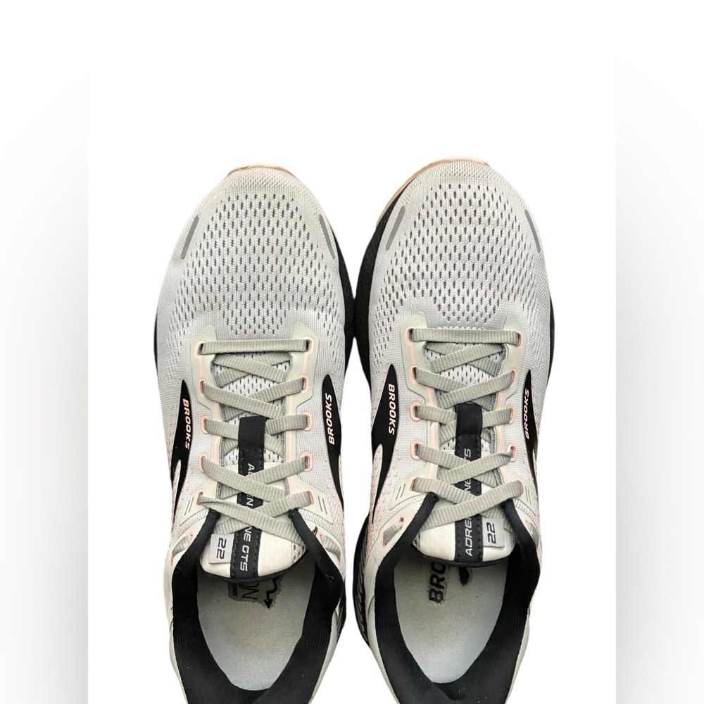Brooks Adrenaline GTS 22 Women Gray Rose Black Running Sneakers Size 10.5 W - Picture 8 of 14